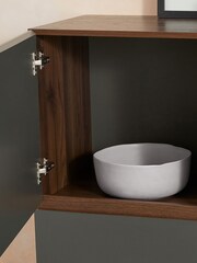 MADE.COM Walnut Effect and Grey Hopkins Highboard - Image 3 of 7
