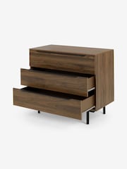 MADE.COM Walnut Effect Damien 3 Drawer Chest of Drawers - Image 2 of 3