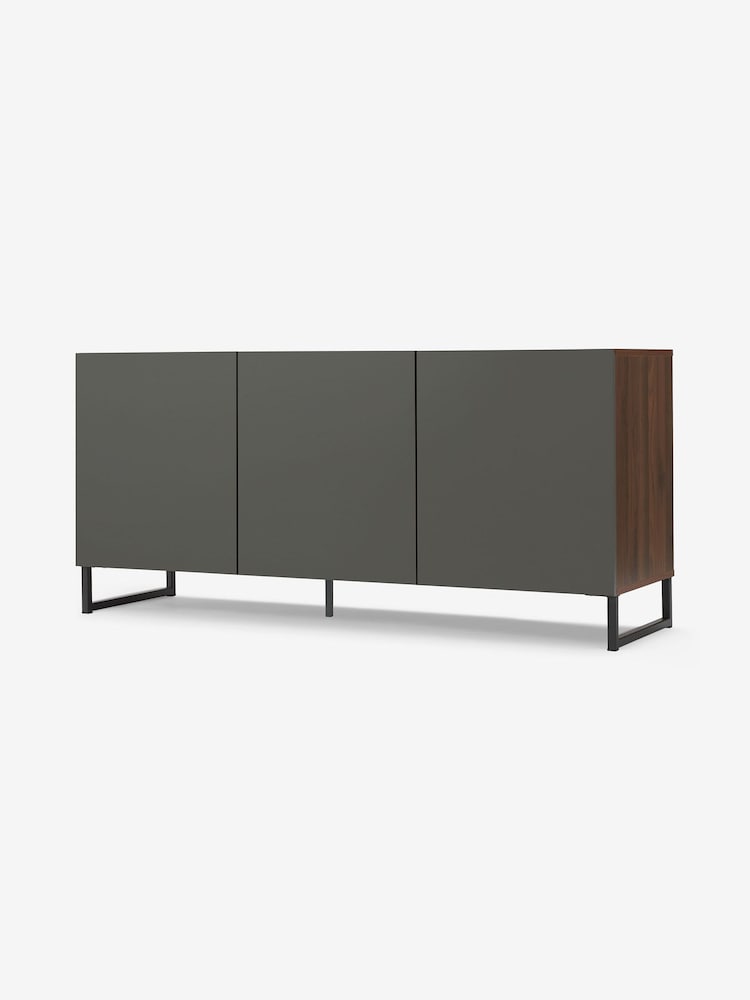 MADE.COM Walnut Effect and Grey Hopkins Large Sideboard - Image 1 of 3