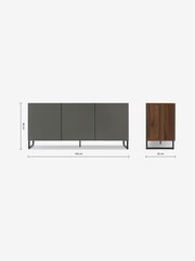 MADE.COM Walnut Effect and Grey Hopkins Large Sideboard - Image 3 of 3