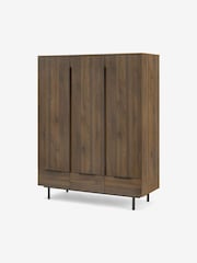 MADE.COM Walnut Effect Damien Triple, 3 drawers Wardrobe - Image 1 of 3