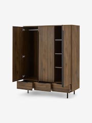 MADE.COM Walnut Effect Damien Triple, 3 drawers Wardrobe - Image 2 of 3