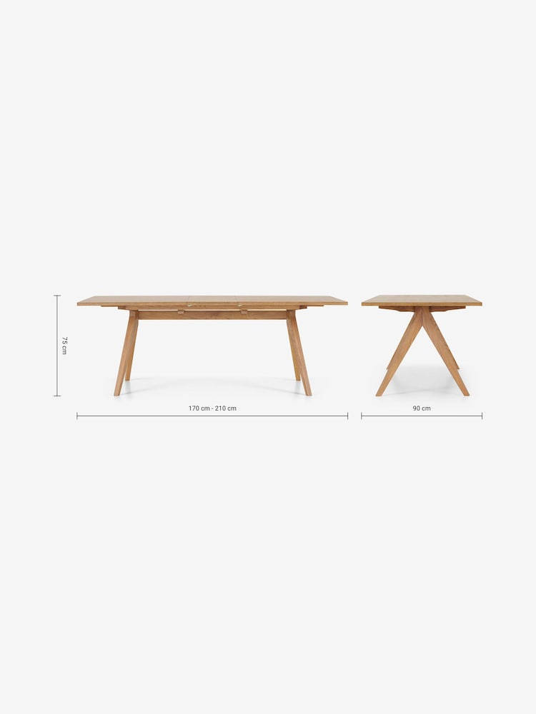 MADE.COM Oak Wingrove 6 to 8 Seater Dining Table - Image 8 of 8
