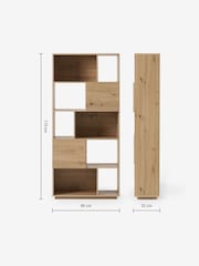 MADE.COM Distressed Oak Effect Hopkins Narrow Bookcase - Image 3 of 3