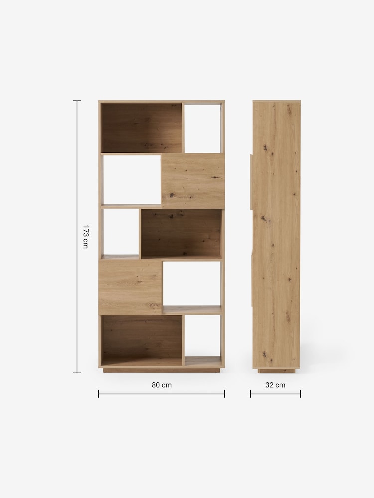 MADE.COM Distressed Oak Effect Hopkins Narrow Bookcase - Image 3 of 3