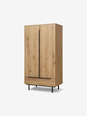 MADE.COM Oak Damien Double, 1 Drawer Wardrobe - Image 1 of 2