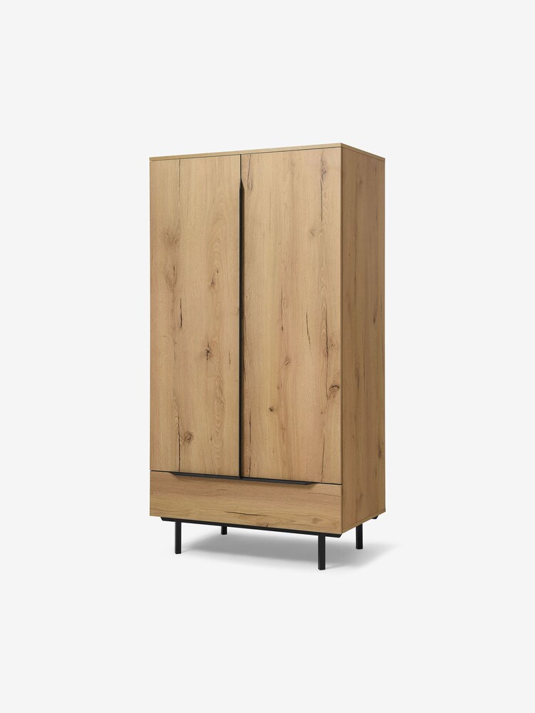 MADE.COM Oak Damien Double, 1 Drawer Wardrobe - Image 1 of 2