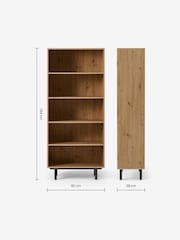 MADE.COM Distressed Oak Effect Damien Display Shelving Unit - Image 3 of 3