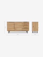MADE.COM Distressed Oak Effect Damien Large Sideboard - Image 3 of 3