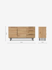 MADE.COM Distressed Oak Effect Damien Large Sideboard - Image 3 of 3