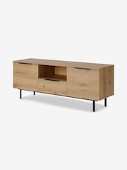 MADE.COM Distressed Oak Effect Damien Wide TV Unit - Image 1 of 3