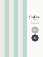 Cath Kidston Duck Egg Blue Canopy Stripe 10M Wallpaper - Image 4 of 5
