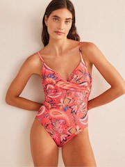 Boden Orange Twist Support Swimsuit - Image 1 of 4