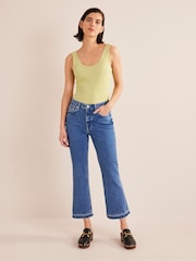 Boden Blue Baby Mid Rise Kick Jeans - Image 3 of 6