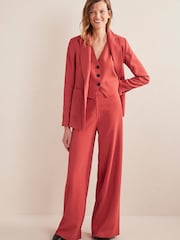 Boden Orange Fluid Wide Leg Trousers - Image 3 of 7