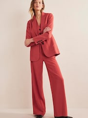 Boden Orange Fluid Wide Leg Trousers - Image 4 of 7