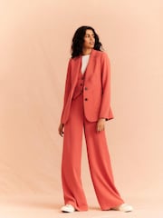Boden Orange Fluid Wide Leg Trousers - Image 7 of 7