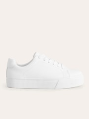 Boden White Leather Flatform Trainers - Image 1 of 4
