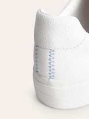 Boden White Leather Flatform Trainers - Image 3 of 4