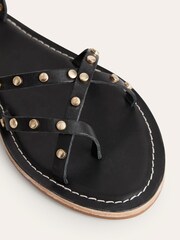 Boden Black Studded Classic Flat Sandals - Image 2 of 2