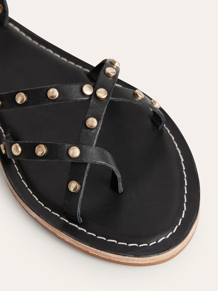 Boden Black Studded Classic Flat Sandals - Image 2 of 2