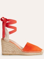 Boden Red Square Toe Espadrille Wedges - Image 1 of 3