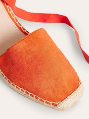 Boden Red Square Toe Espadrille Wedges - Image 3 of 3
