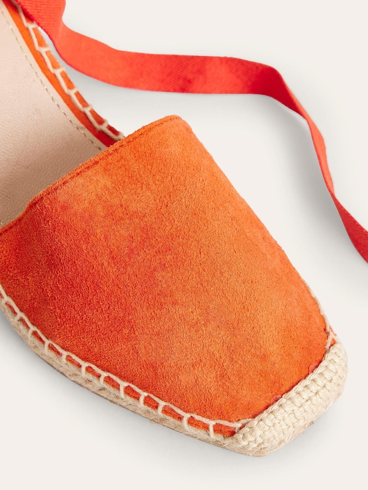 Boden Red Square Toe Espadrille Wedges - Image 3 of 3 Boden Red Square Toe Espadrille Wedges - Image 3 of 3