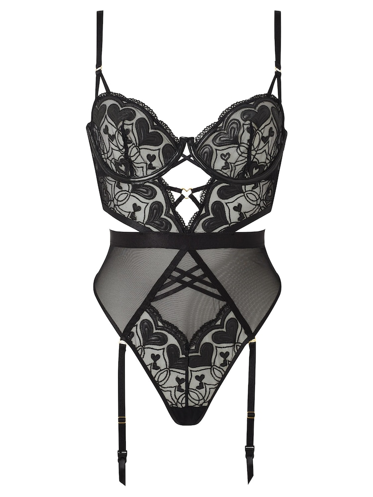Ann Summers Black Rogue Heart PU Non Pad Body - Image 4 of 4