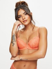 Ann Summers Orange Sexy Lace Planet Padded Plunge Bra - Image 1 of 5