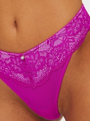 Ann Summers Purple Sexy Lace Planet Thong - Image 3 of 4