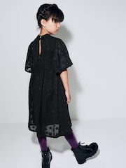 Black Star Jacquard Party Dress (3-16yrs) - Image 2 of 6