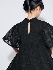 Black Star Jacquard Party Dress (3-16yrs) - Image 4 of 6