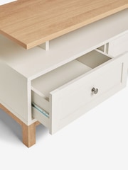 Cream Malvern Oak Effect Up to 65 inch, Floating Top TV Unit - Image 8 of 9