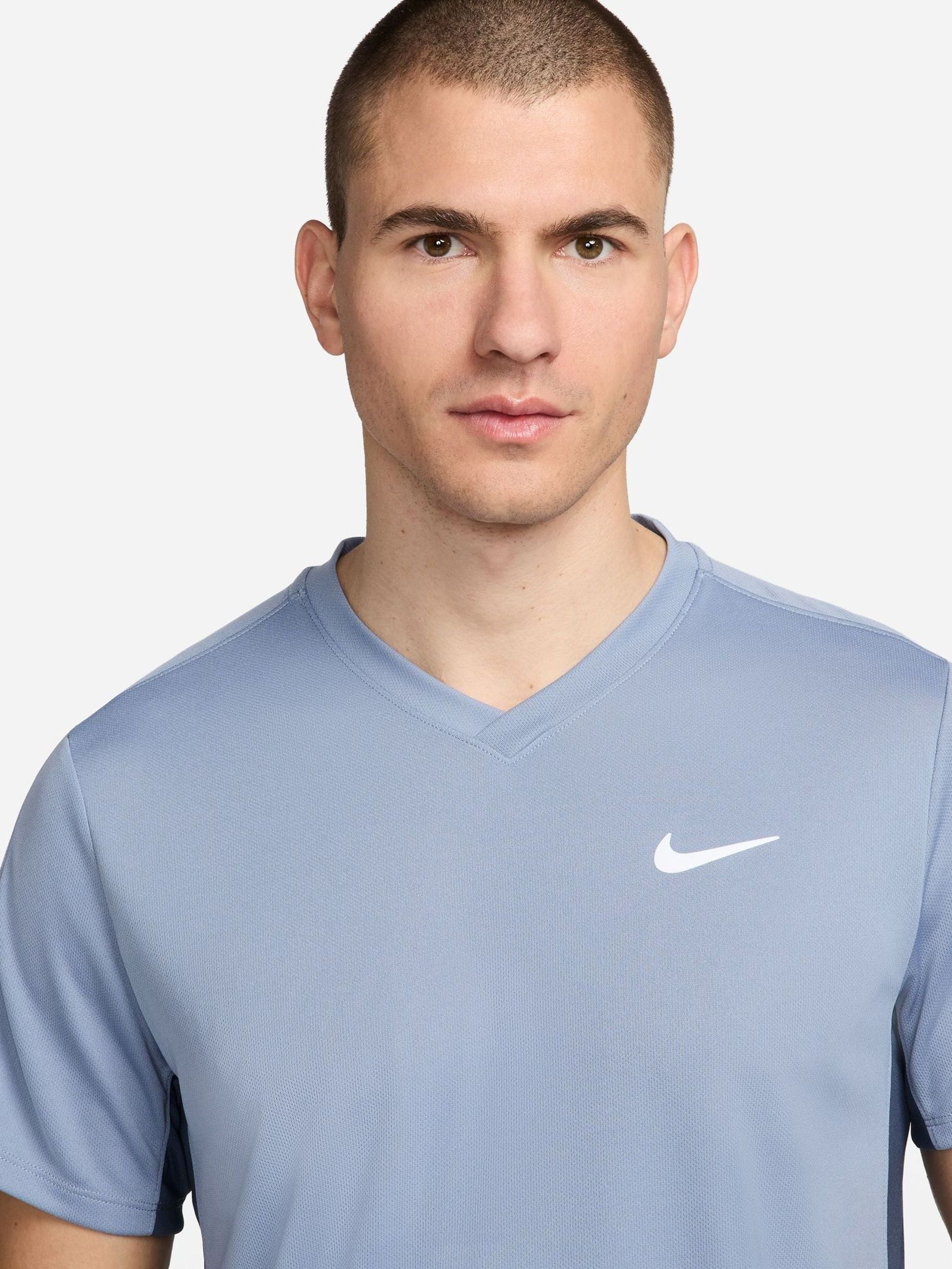 Buy Nike Navy Blue Dri FIT Court Victory Tennis T Shirt from Next Luxembourg