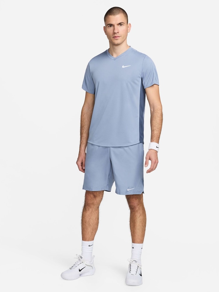 Nike Navy/ Blue Dri-FIT Court Victory Tennis T-Shirt - Image 5 of 5