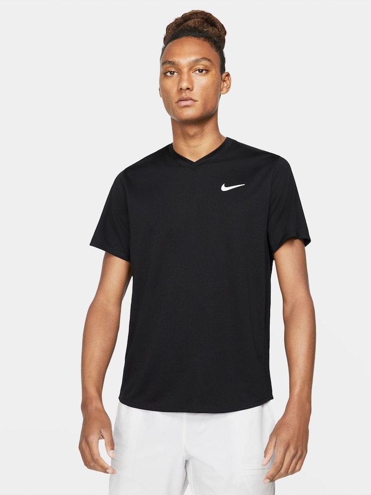 Nike Black Dri-FIT Court Victory Tennis T-Shirt - Image 1 of 5