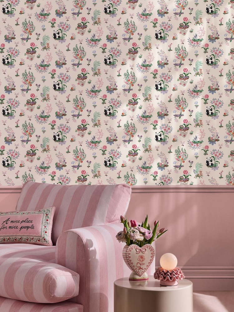 Cath Kidston Cream Chihuahua Island 10M Wallpaper - Image 1 of 4 Cath Kidston Cream Chihuahua Island 10M Wallpaper - Image 1 of 4