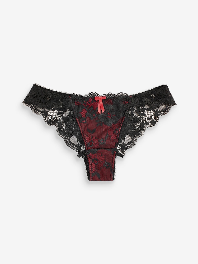 Pour Moi Red/Pink Brazilian Amour Knickers - Image 5 of 5