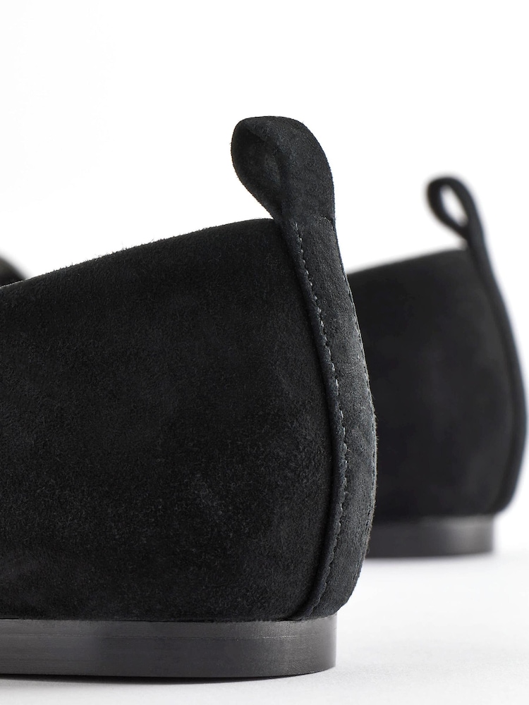 Black Forever Comfort® Triple Strap Square Toe Flat Shoes - Image 6 of 6 Black Forever Comfort® Triple Strap Square Toe Flat Shoes - Image 6 of 6