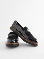 Black Forever Comfort® Brogue Detail Chunky Sole Loafers - Image 7 of 9