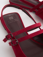 Red Forever Comfort® Double Buckle Slingback Shoes - Image 10 of 10