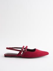 Red Forever Comfort® Double Buckle Slingback Shoes - Image 7 of 10