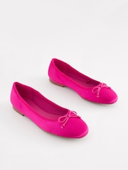 Bright Pink Regular/Wide Fit Forever Comfort® Ballerina Shoes - Image 4 of 8