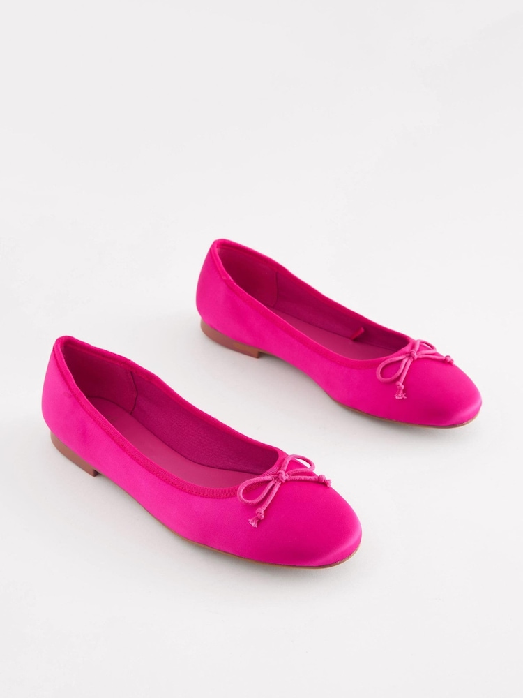 Bright Pink Regular/Wide Fit Forever Comfort® Ballerina Shoes - Image 4 of 8