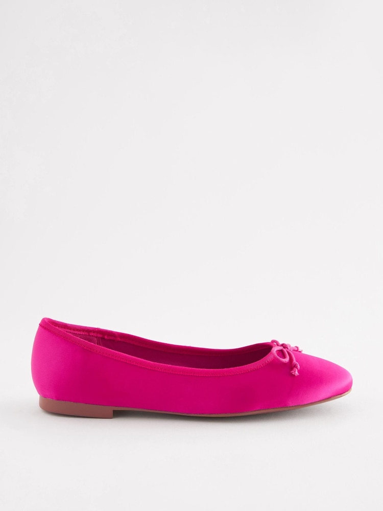 Bright Pink Regular/Wide Fit Forever Comfort® Ballerina Shoes - Image 5 of 8