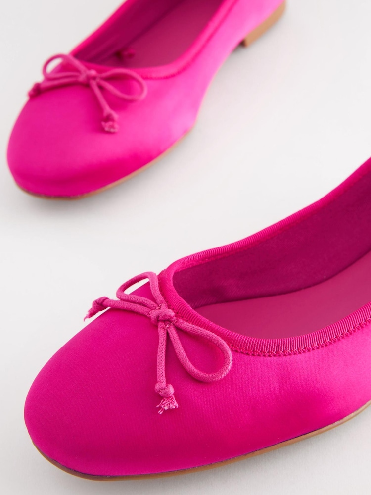Bright Pink Regular/Wide Fit Forever Comfort® Ballerina Shoes - Image 6 of 8