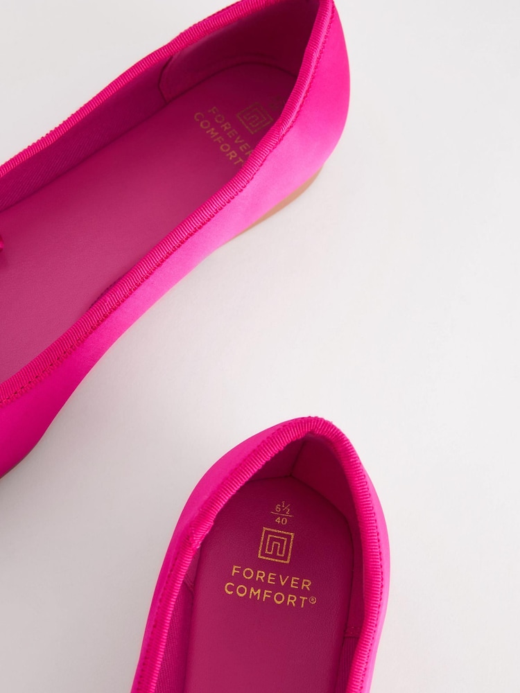Bright Pink Regular/Wide Fit Forever Comfort® Ballerina Shoes - Image 8 of 8