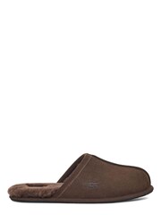 UGG Brown Faux Fur Lined Scuff Slippers - Image 1 of 3