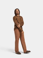 UGG Brown Faux Fur Lined Scuff Slippers - Image 2 of 3